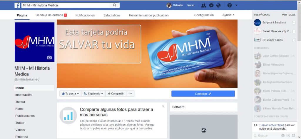 Social Media Manager - Cuenta de Facebook MHM